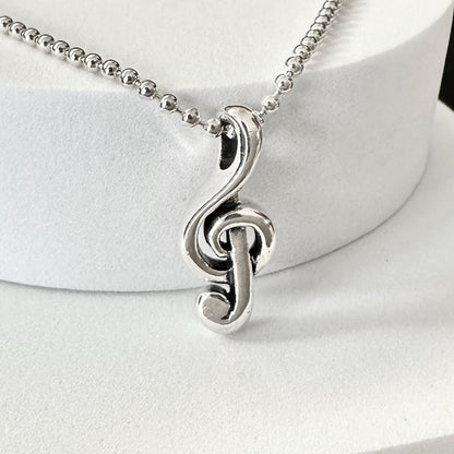 Sol Key Music Note Treble Clef Pendant/Necklace