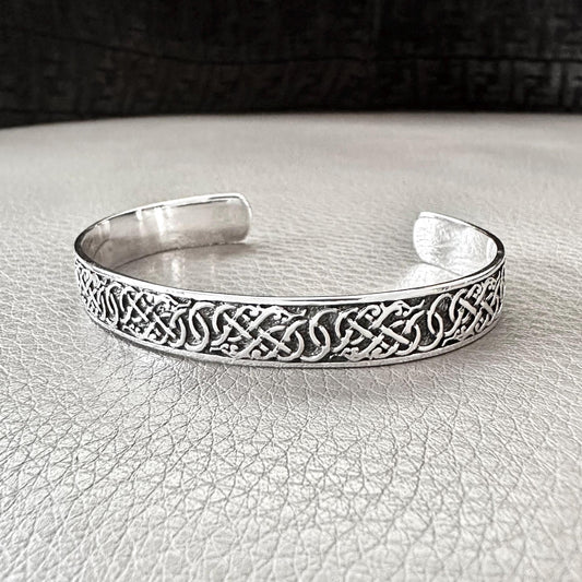 Viking Dragon Celtic Infinity Knot Cuff Bracelet