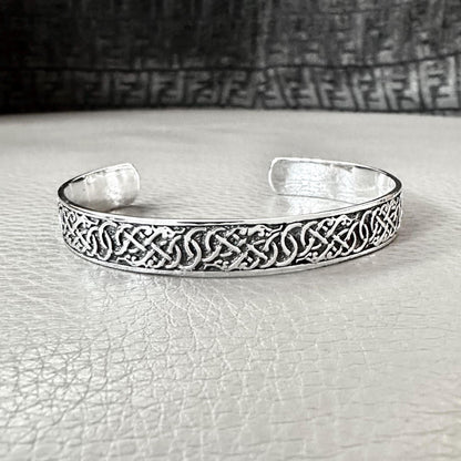 Viking Dragon Celtic Infinity Knot Cuff Bracelet