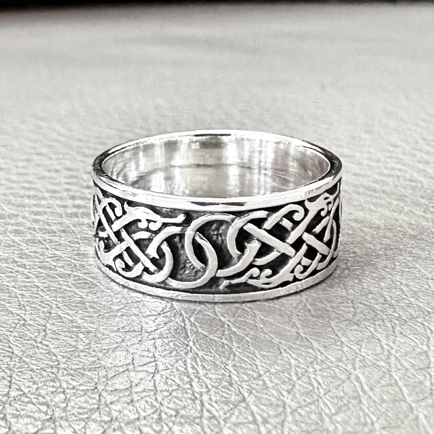 Viking Dragon Celtic Endless Infinity Knot Ring