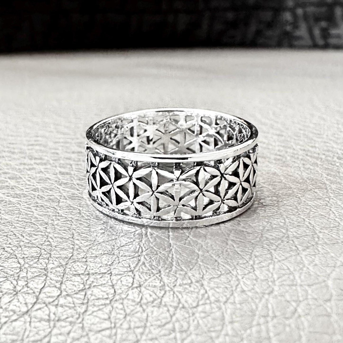 Flower of Life Viking Celtic Ring