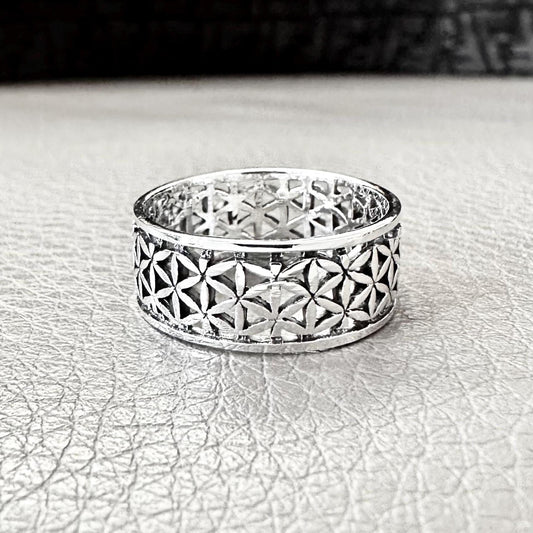 Flower of Life Viking Celtic Ring