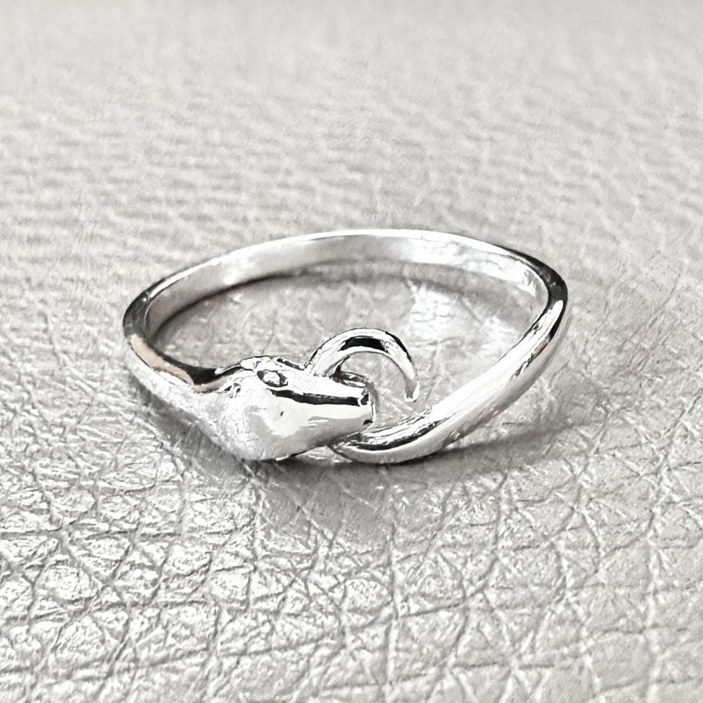 Black Mamba Bohemian Snake Serpent Ouroboros Ring