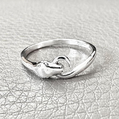 Black Mamba Bohemian Snake Serpent Ouroboros Ring