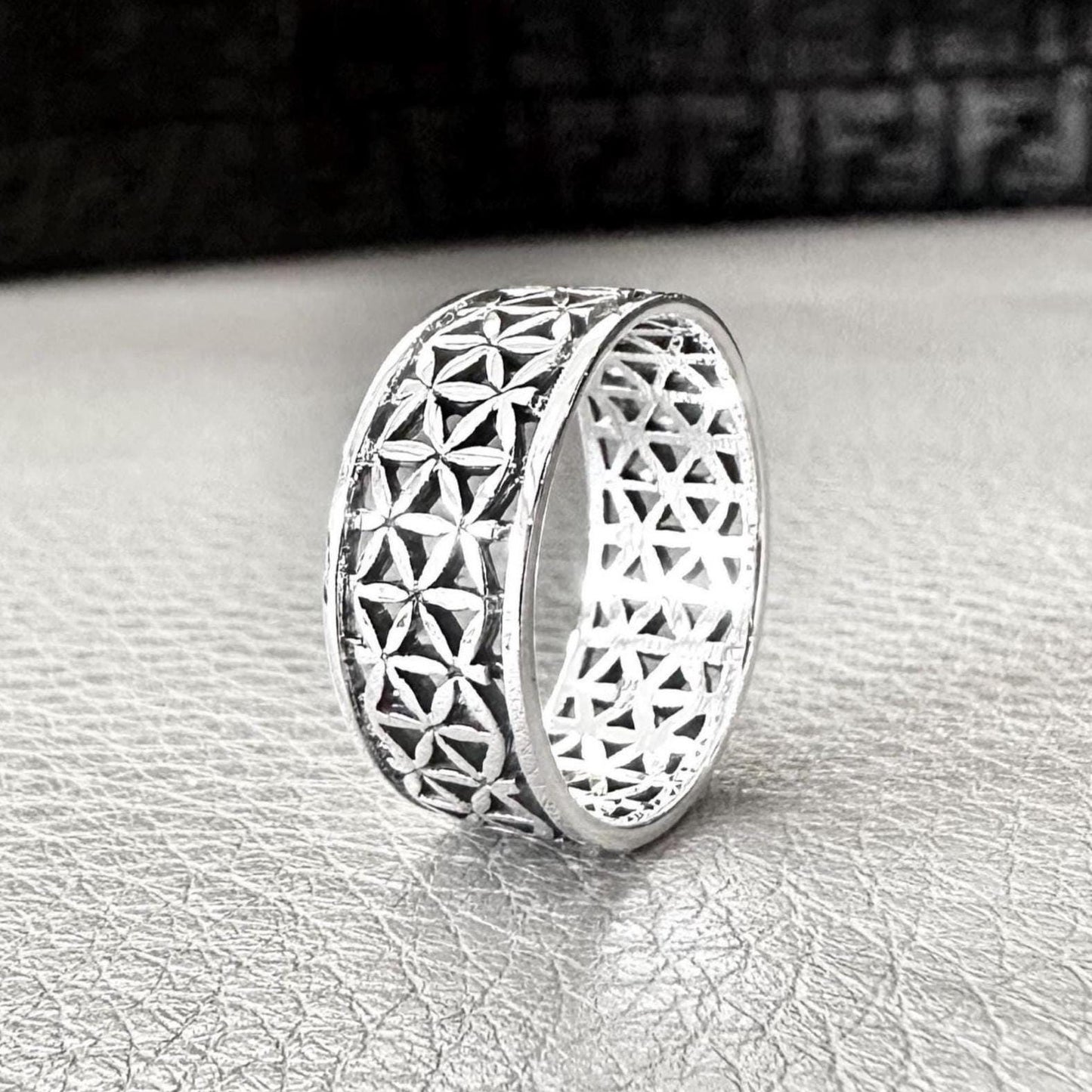 Flower of Life Viking Celtic Ring