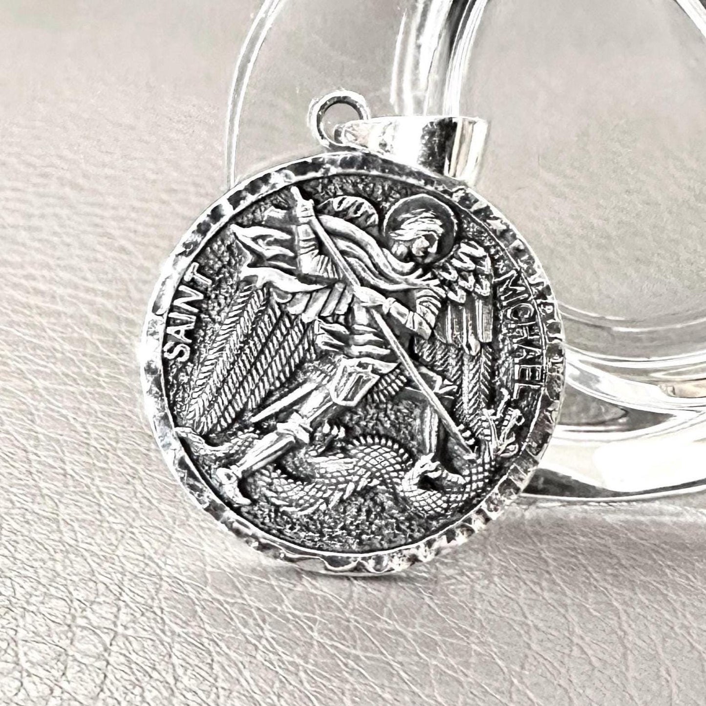 Archangel Saint Michael Christian Guardian Angelo Pendant/Necklace