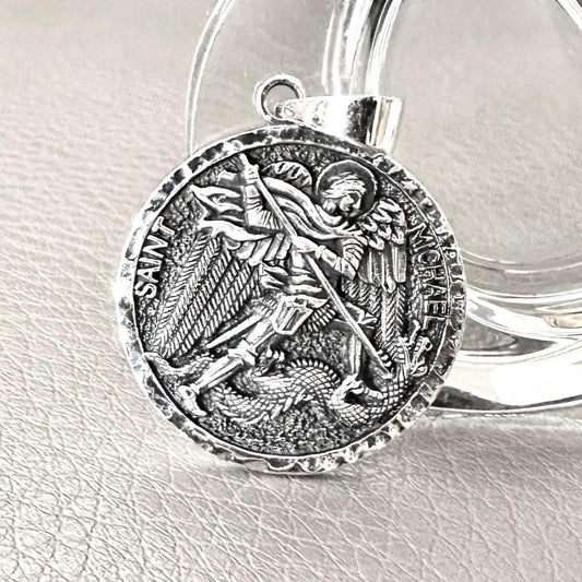 Archangel Saint Michael Christian Guardian Angelo Pendant/Necklace