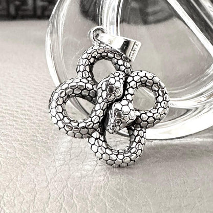 Snake Black Mamba Jormungand World Serpent Ouroboros Pendant/Necklace