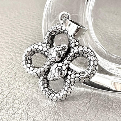 Snake Black Mamba Jormungand World Serpent Ouroboros Pendant/Necklace
