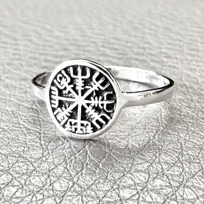 Vegvisir Celtic Knot Design Norse Viking Compass Ring