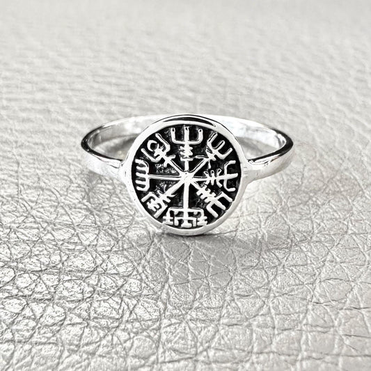 Vegvisir Celtic Knot Design Norse Viking Compass Ring