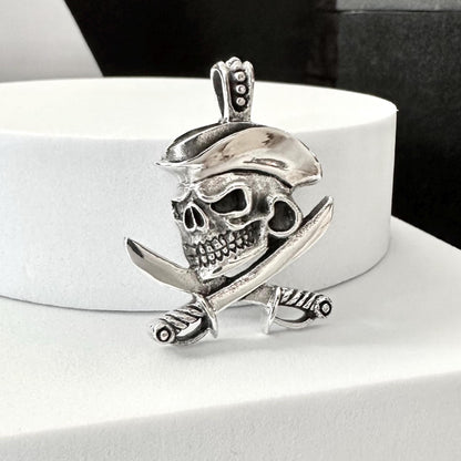 Pirate Skull Gothic Punk Skeleton Biker Fashion Pendant/Necklace