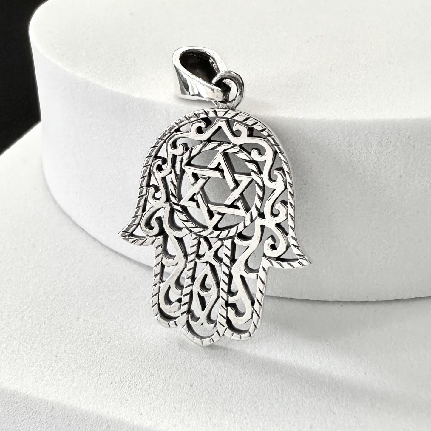 Fatima Hand Hamsa Islam Judaism Talisman Pendant/Necklace