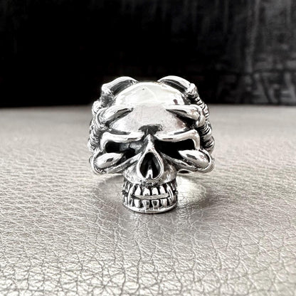Skull Gothic Monster Claw Demo Punk Biker Ring