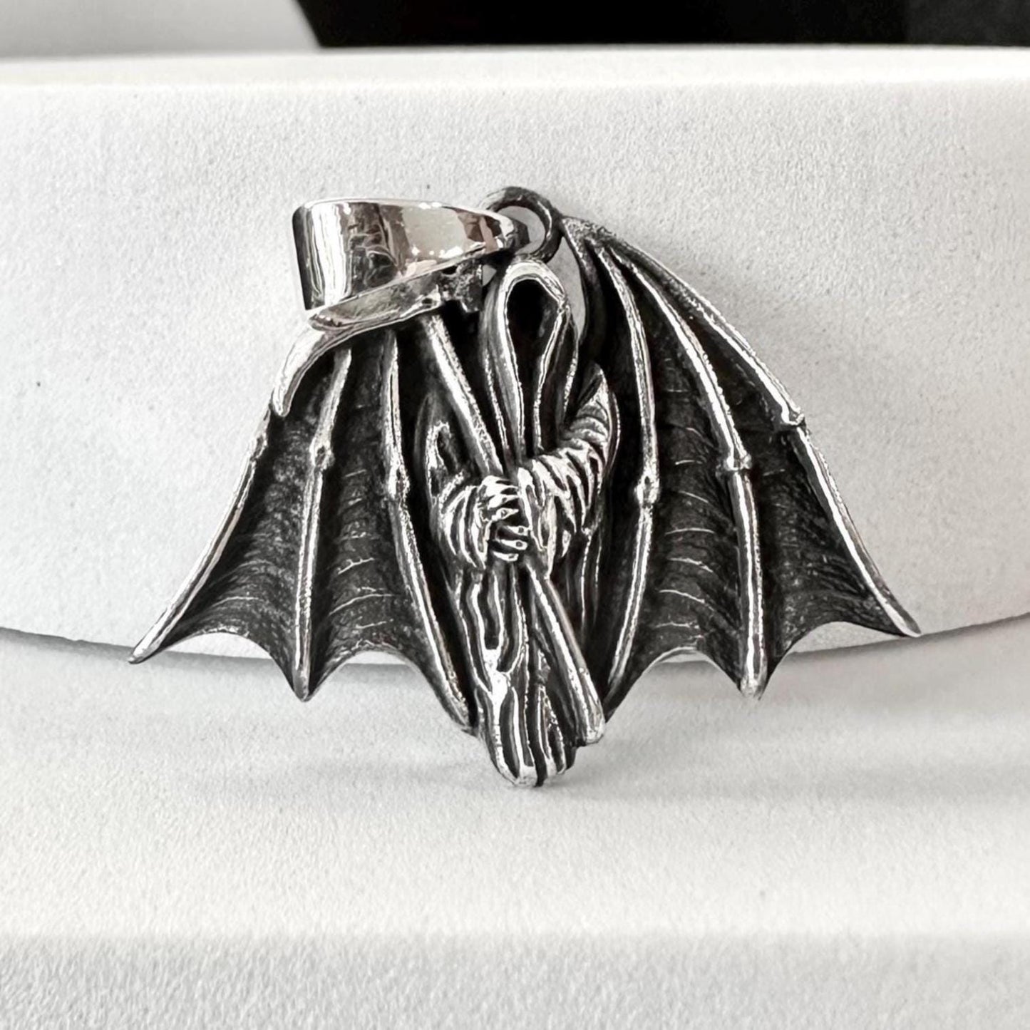 Grim Reaper Gothic Punk Skull Pendant/Necklace