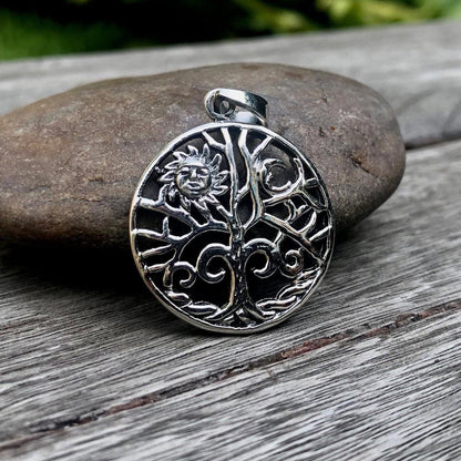 Tree of Life Sun Moon Viking Yggdrasil Pendant/Necklace