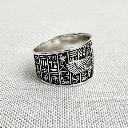 Horus Egyptian Sky God Falcon Deity Talisman Ring