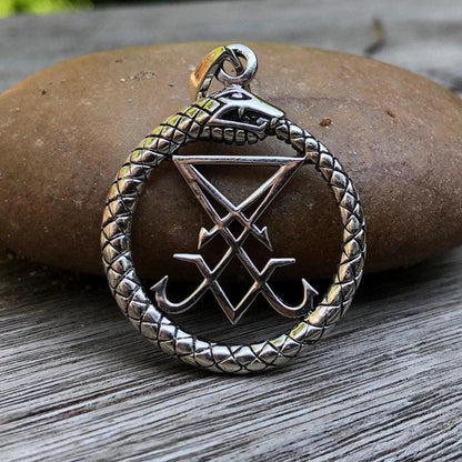 Lucifer Sigil Satanic Seal Ouroboros Pendant/Necklace
