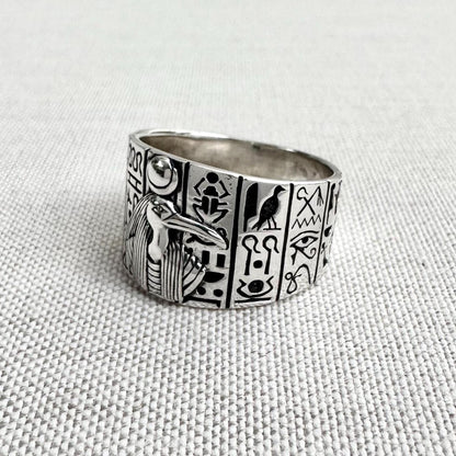 Thoth Egyptian God of Wisdom Ancient God Ibis Talisman Ring