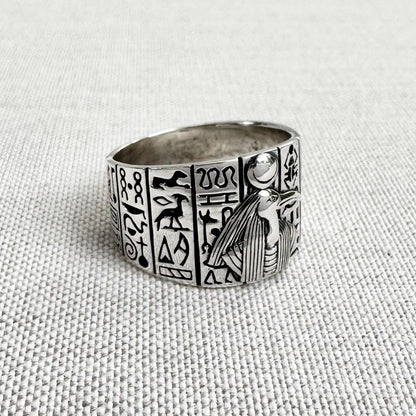 Thoth Egyptian God of Wisdom Ancient God Ibis Talisman Ring