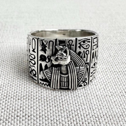 Bastet Egyptian Goddess Cat Ancient God Ring