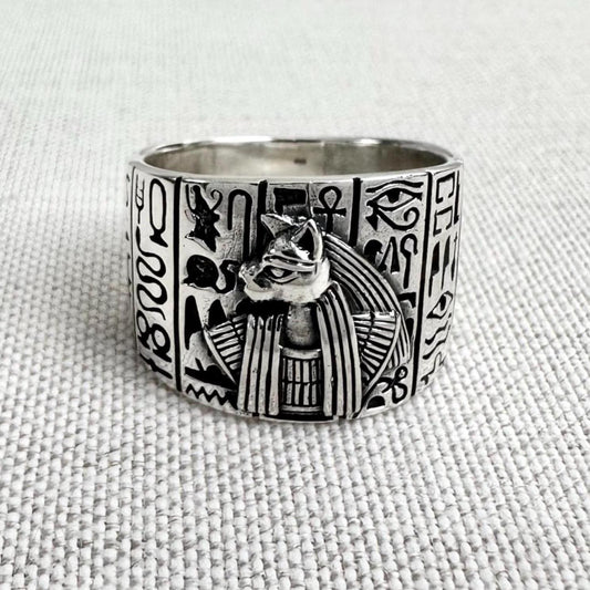 Bastet Egyptian Goddess Cat Ancient God Ring