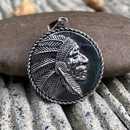 Indian Native American Tribe Chieftain Pendant/Necklace