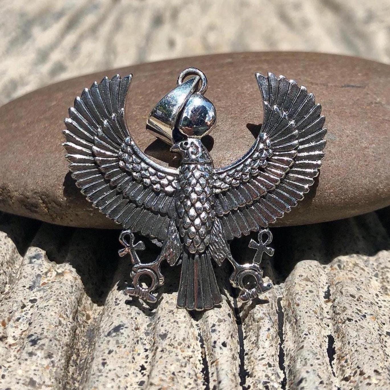 Ra Egyptian Sun God Falcon Pendant/Necklace