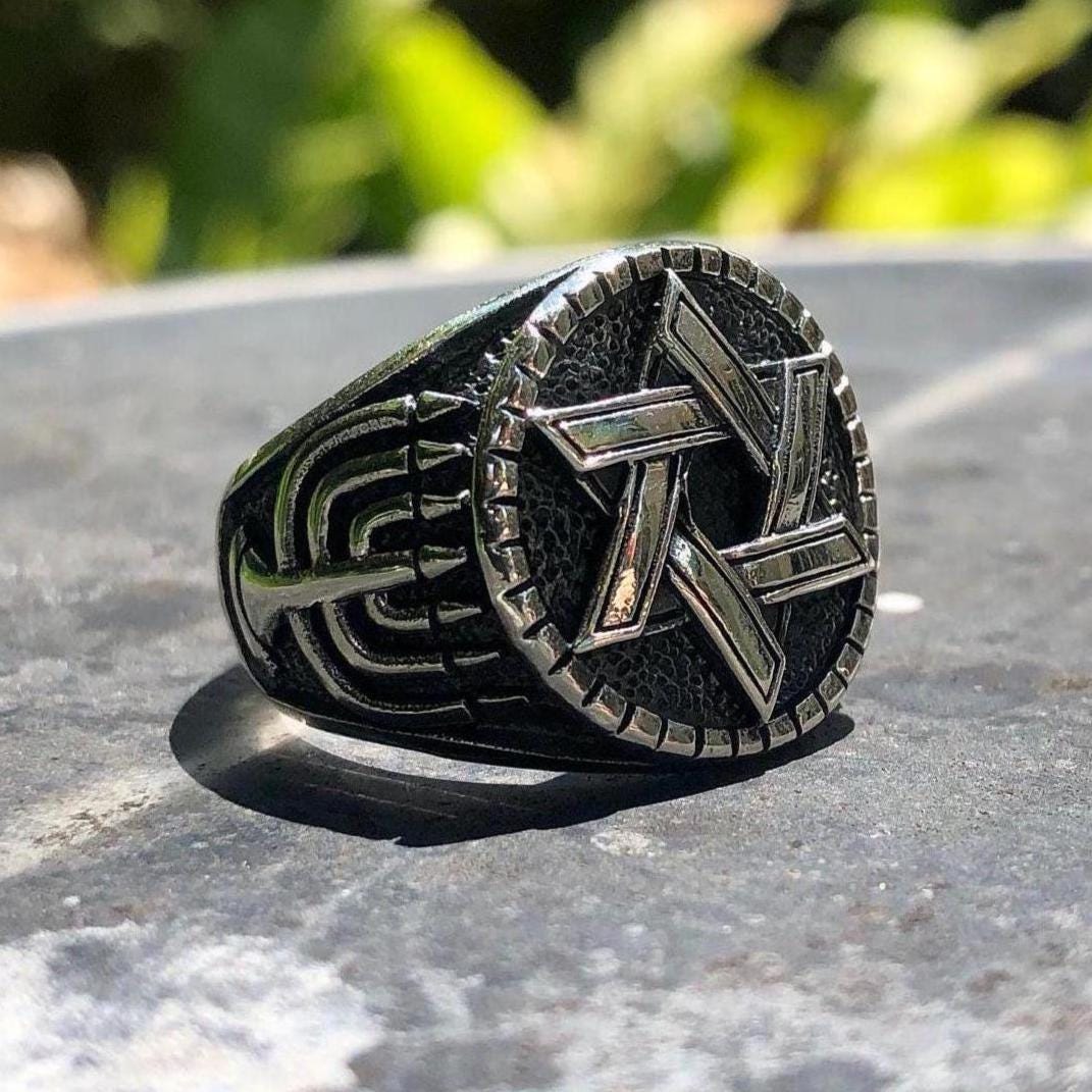 Star of David Hebrew Jewish Magen Ring