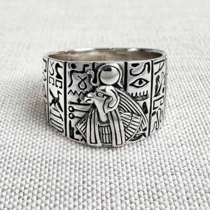 Ra Egyptian Sun God King Egypt Deity Falcon Talisman Ring