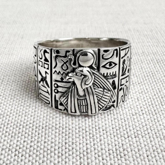 Ra Egyptian Sun God King Egypt Deity Falcon Talisman Ring