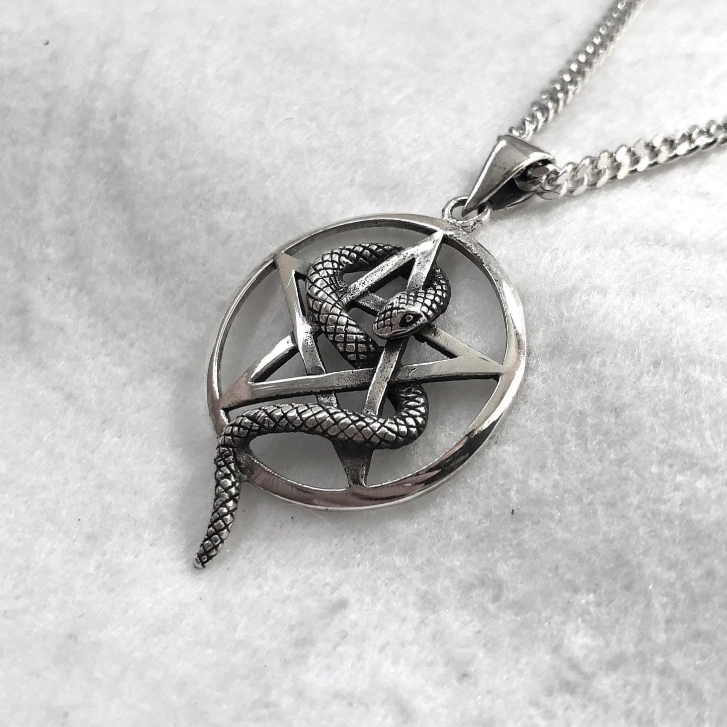 Pentagram Ouroboros Snake Serpent Pendant/Necklace