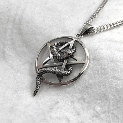 Pentagram Ouroboros Snake Serpent Pendant/Necklace