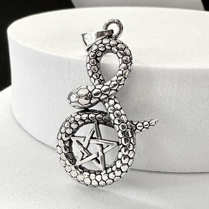 Snake Ouroboros Pentagram Serpent Pendant/Necklace