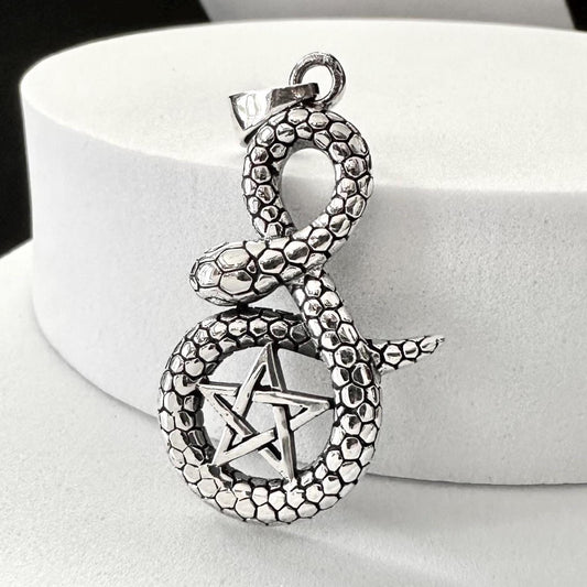 Snake Ouroboros Pentagram Serpent Pendant/Necklace