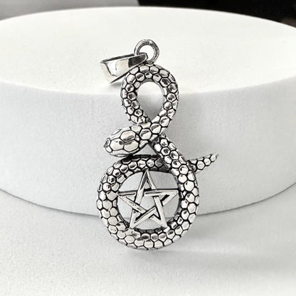 Snake Ouroboros Pentagram Serpent Pendant/Necklace
