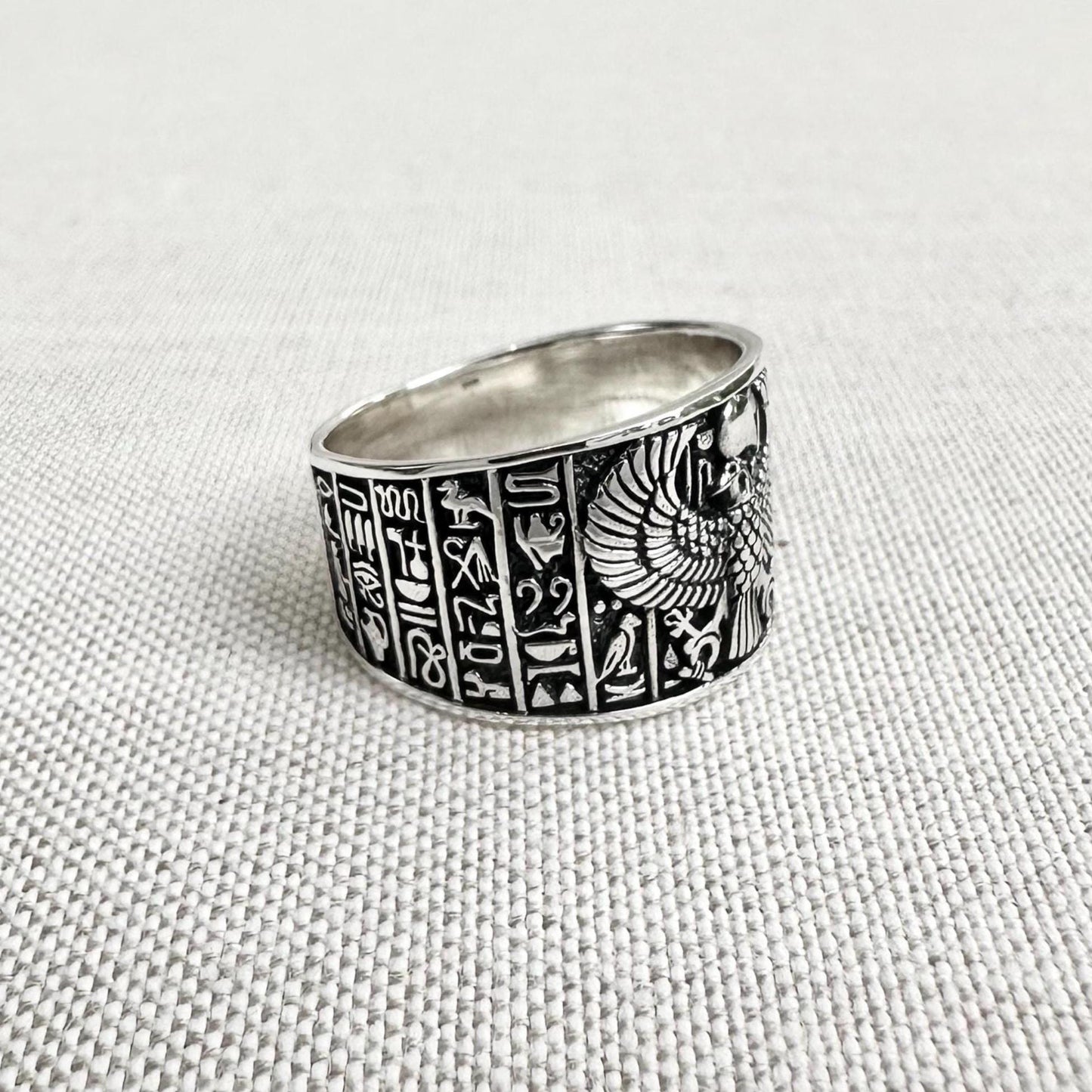 Horus Egyptian Sky God Falcon Ring
