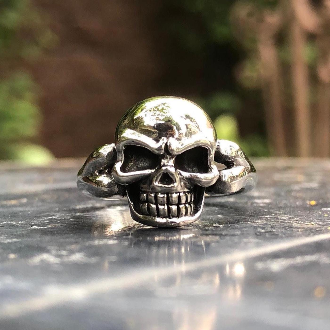 Gothic Punk Biker Skeleton Ring