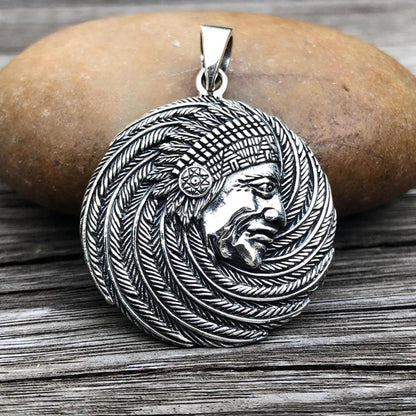 Indian Native American Tribe Chieftain Pendant/Necklace