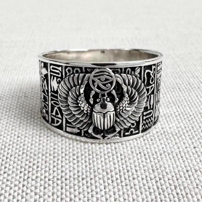 Scarab Ancient Egyptian Beetle Bug Ring