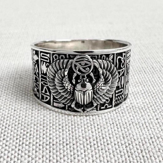 Scarab Ancient Egyptian Beetle Bug Ring