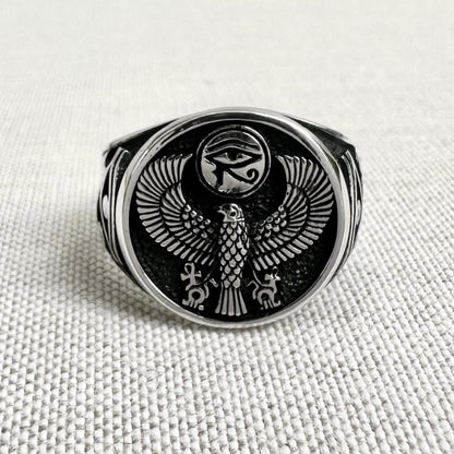 Horus Egyptian Sky God Falcon Deity Talisman Ring