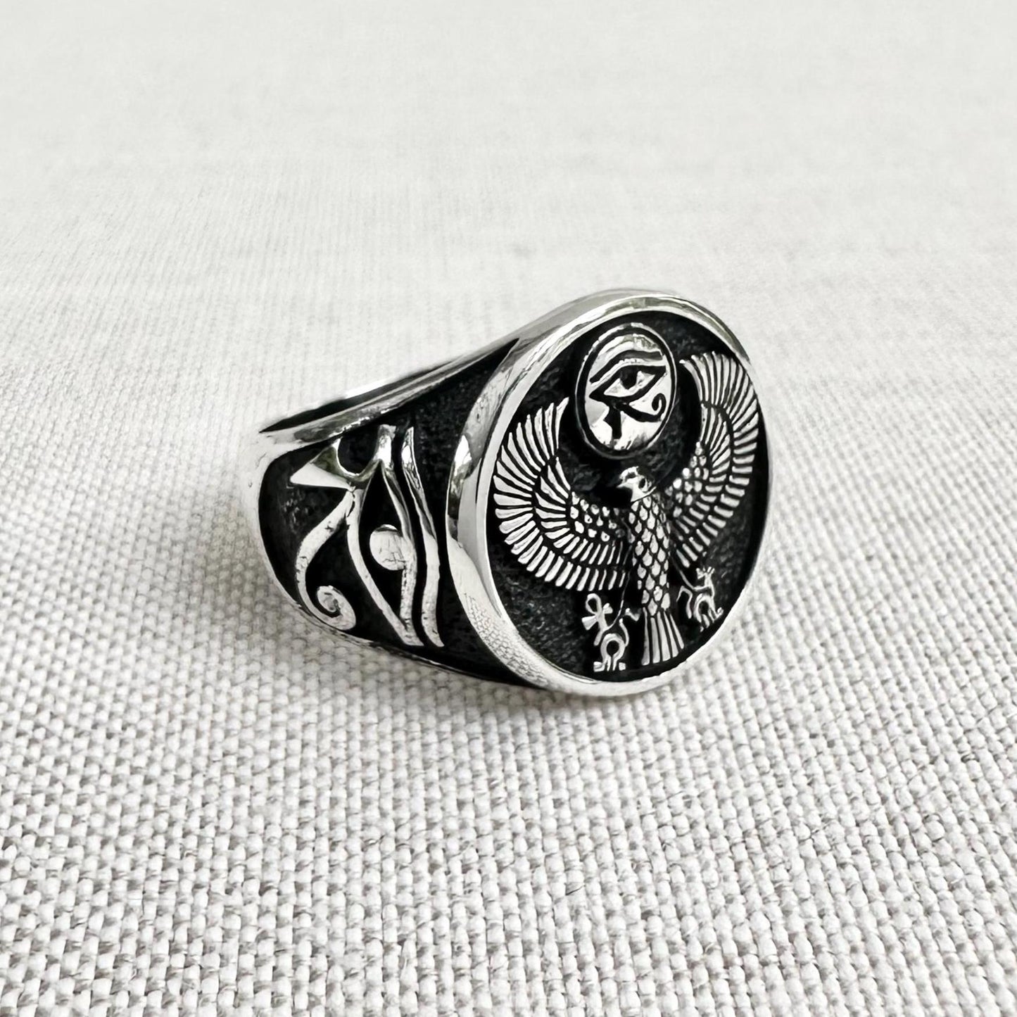 Horus Egyptian Sky God Falcon Deity Talisman Ring