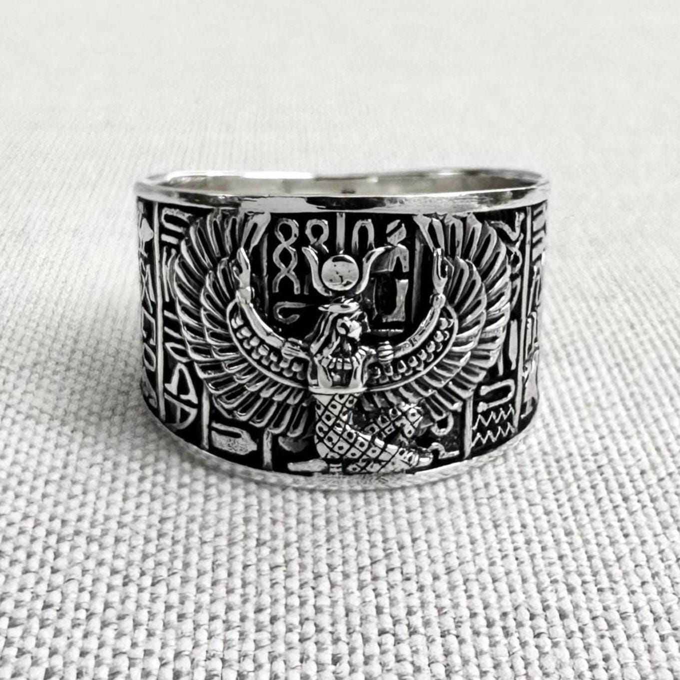 Isis Egyptian Goddess Egypt Deity Aset Talisman Ring