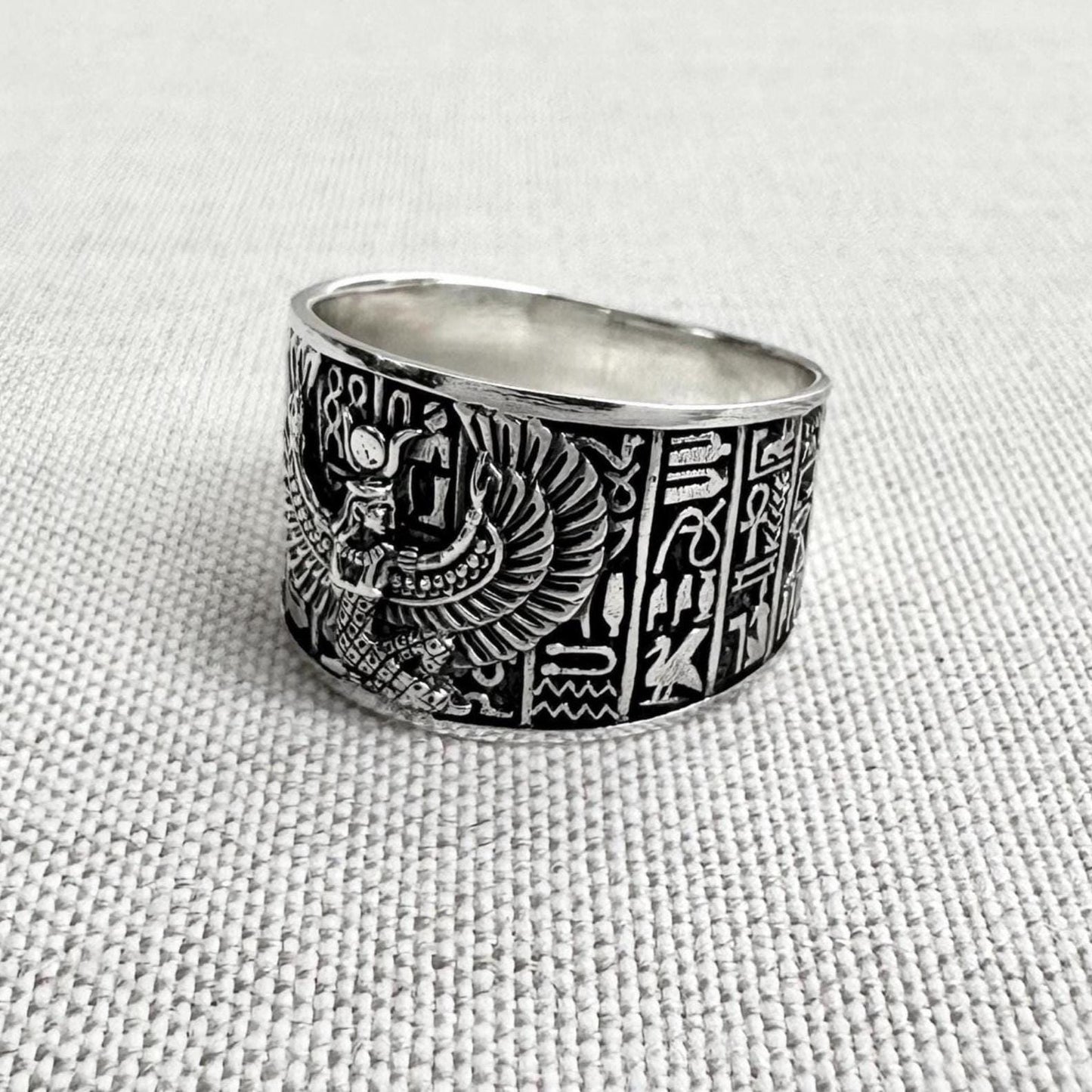 Isis Egyptian Goddess Egypt Deity Aset Talisman Ring