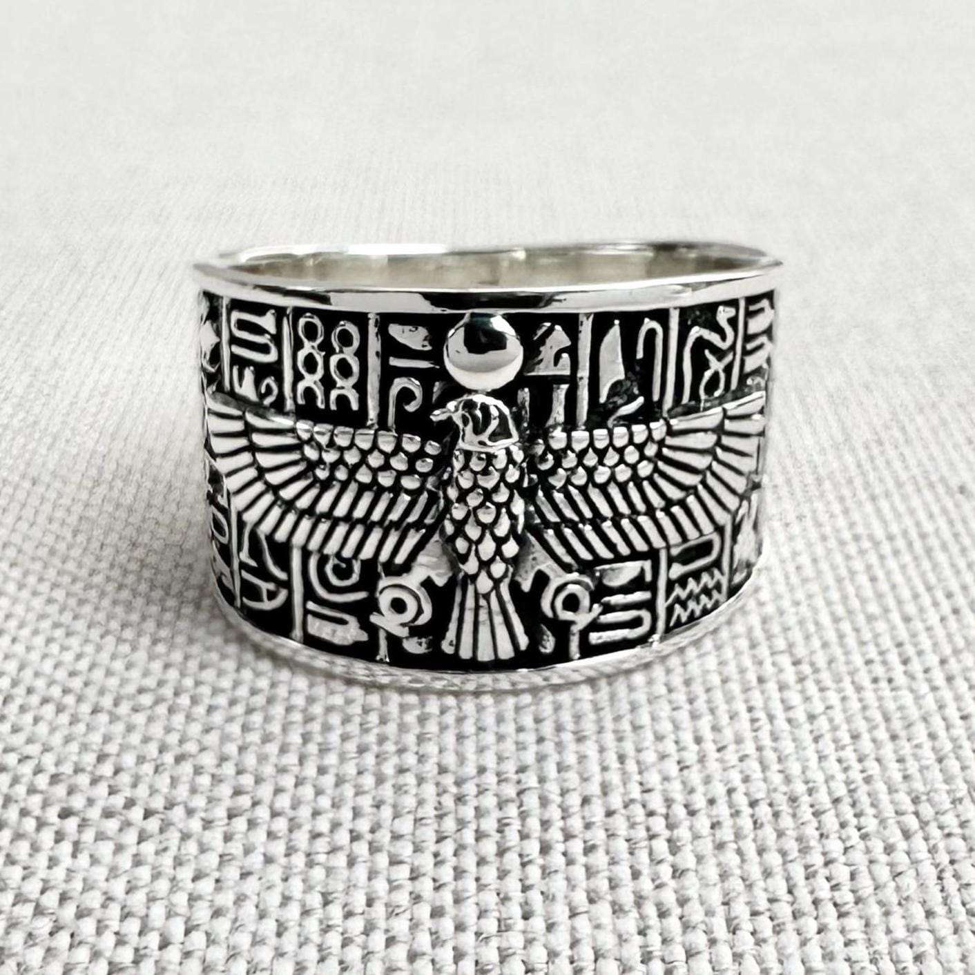 Horus Egyptian Sky God Falcon Deity Talisman Ring