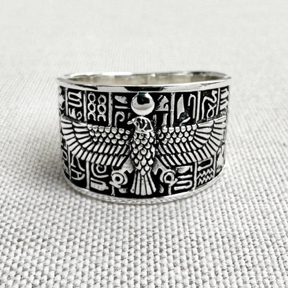Horus Egyptian Sky God Falcon Deity Talisman Ring