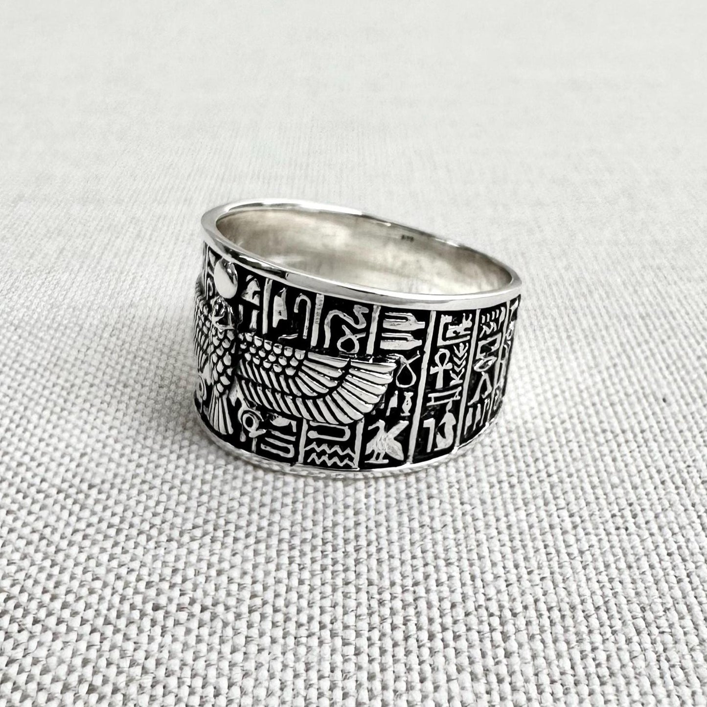 Horus Egyptian Sky God Falcon Deity Talisman Ring