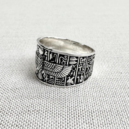 Horus Egyptian Sky God Falcon Deity Talisman Ring