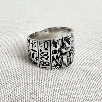 Bastet Egyptian Goddess Cat Ancient God Ring